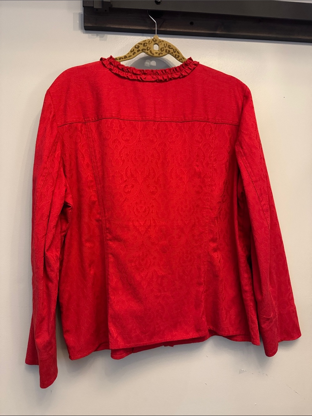 Coldwater Creek Red Ruffle-Trim Jacket - Picture 5 of 7